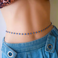 Adjustable Beach 24 26 28 30 32 Inches Belly Chain Stainless Steel Non Tarnish Evil Eyes Charm Jewelry Accessories for Women