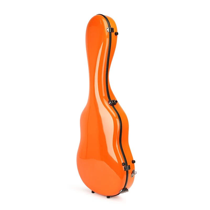 FGC-RC-OR Rainbow California Orange Color Regular Shape Hard Shell Material Fiber Glass Case for Guitar Cello Ukulele