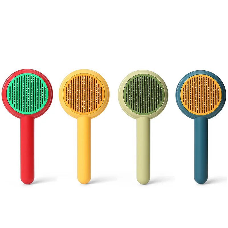 Pet Grooming Brushes for Long and Short-Haired Dogs Cats Loose Hair Removal Cat Comb Self Cleaning Cat Hair Removal Brush
