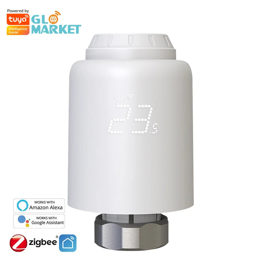 Glomarket Tuya Wifi Zigbee Trv Digital Programmable Temperature Controller Floor Heating Smart Radiator Thermostatic Valve