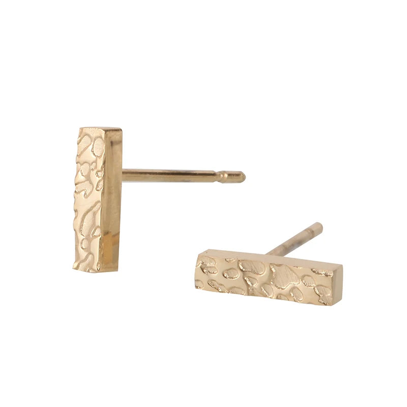 EManco Trendy Gold Bar Stud Earrings for Wedding Party & Gift Occasions