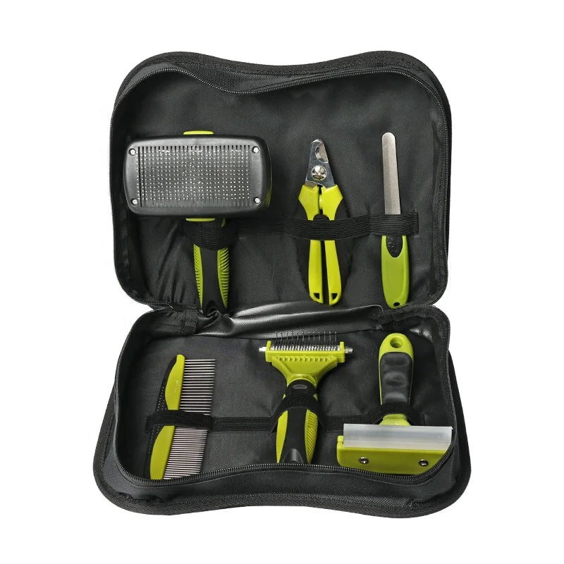 Pet Supplies 6 in 1 Professional Cat Pet Grooming Products Tool Set Dog Grooming Kit