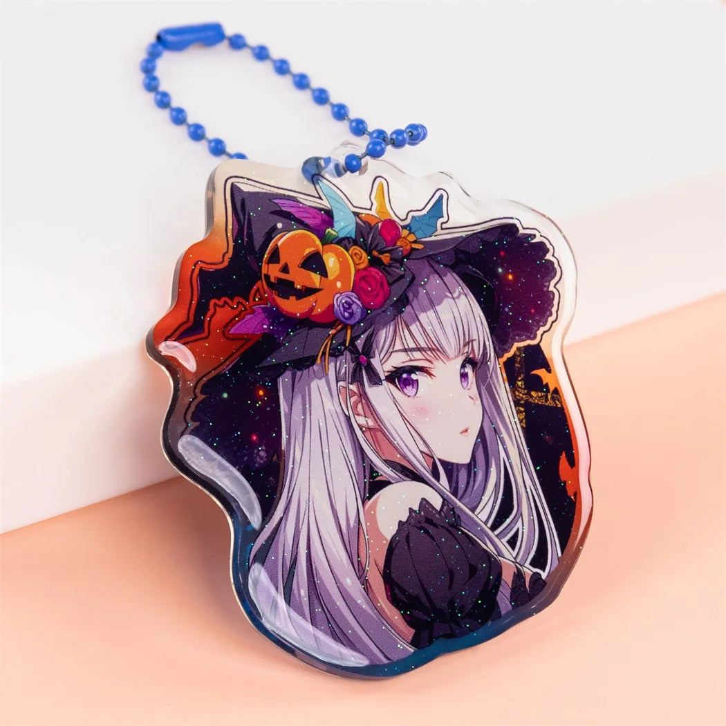Epoxy Acrylic Keychain Promotional Cartoon Gift Printing Anime Holographic Keychains Custom Logo Acrylic Charms