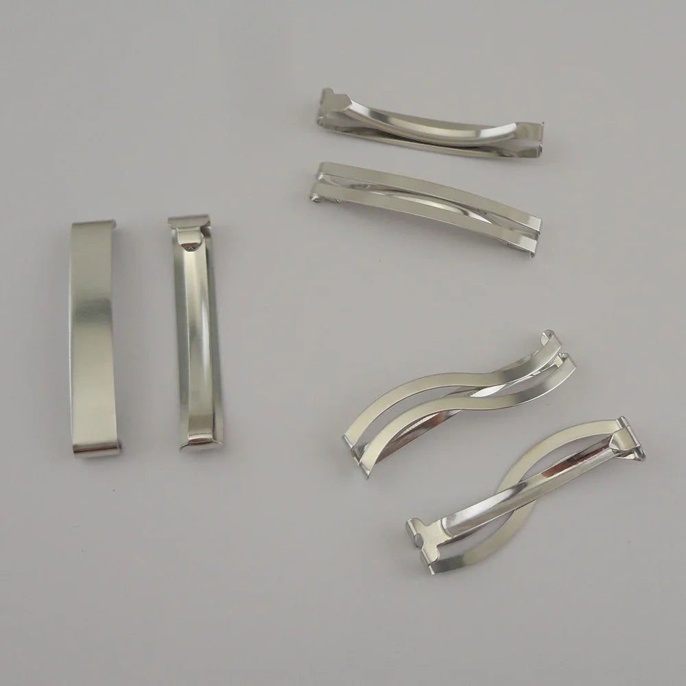 6cm S Shape Double Bars Metal Snap Hair Barrettes for DIY Hair Accessories Women's Bobby Hairpins Flat Hair Sliders