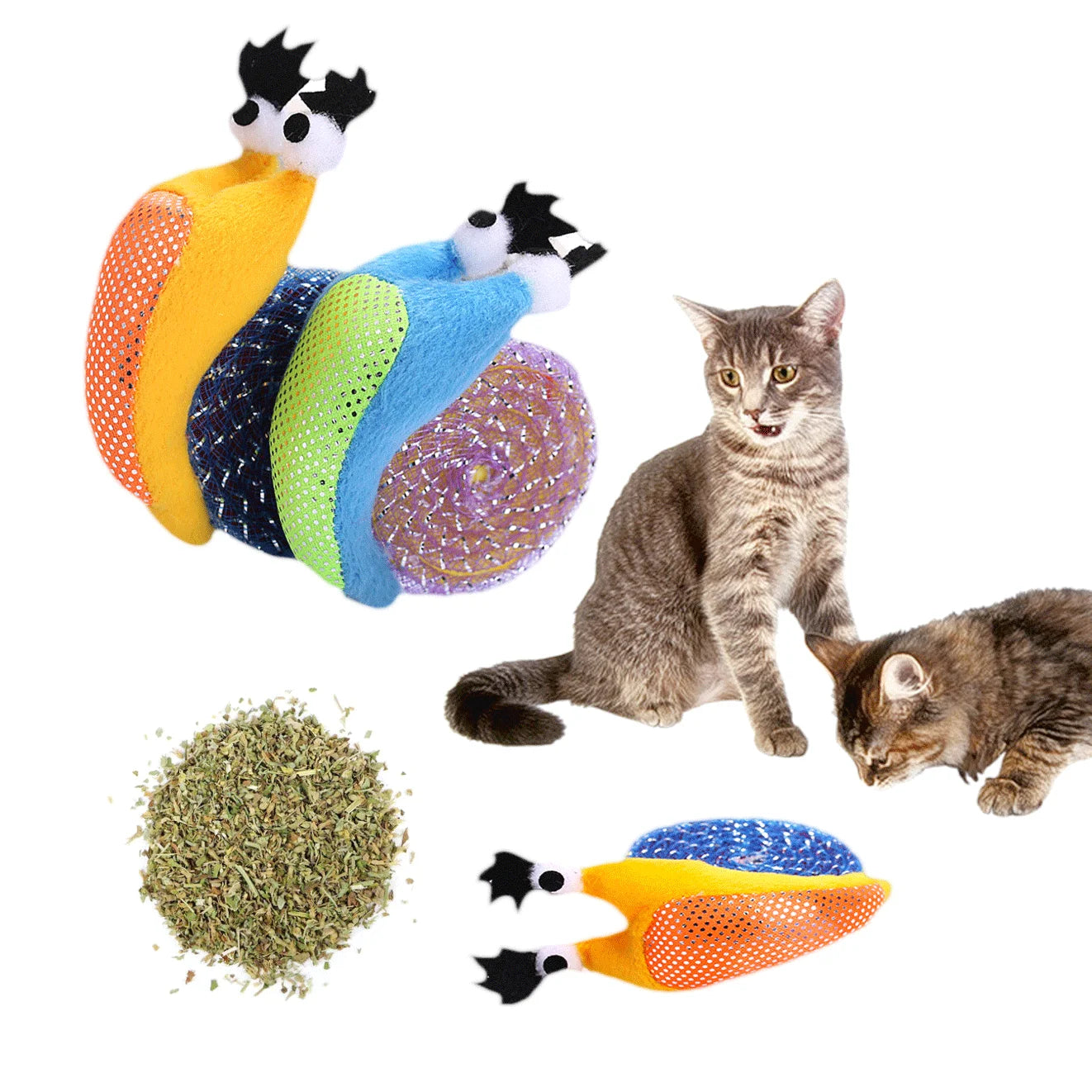 Wholesale Cat Snail-shaped Plush Interactive Catnip Toys for Indoor Cats