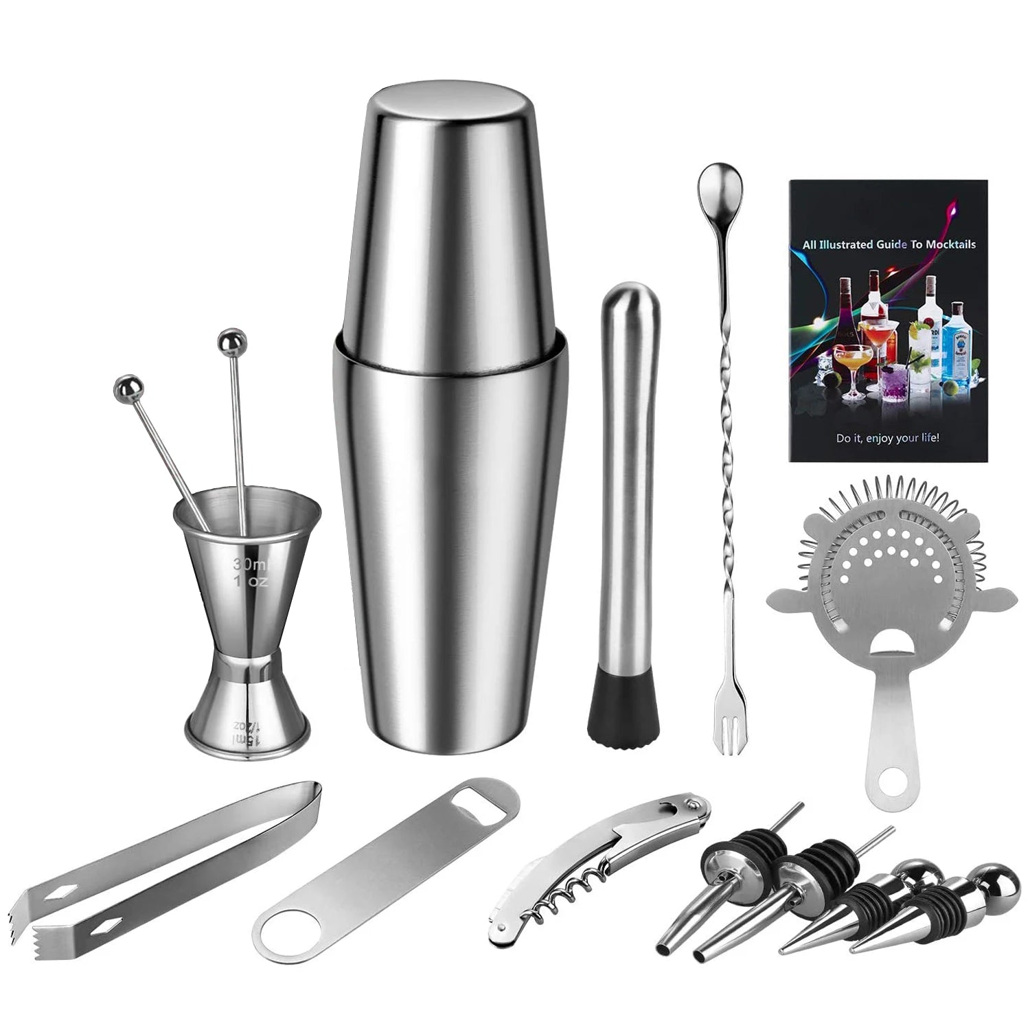 Best Sellers 2022/2023 Cocktail Shaker Set boston Mixology Bartender Kit Professional bar Equipment Accessories