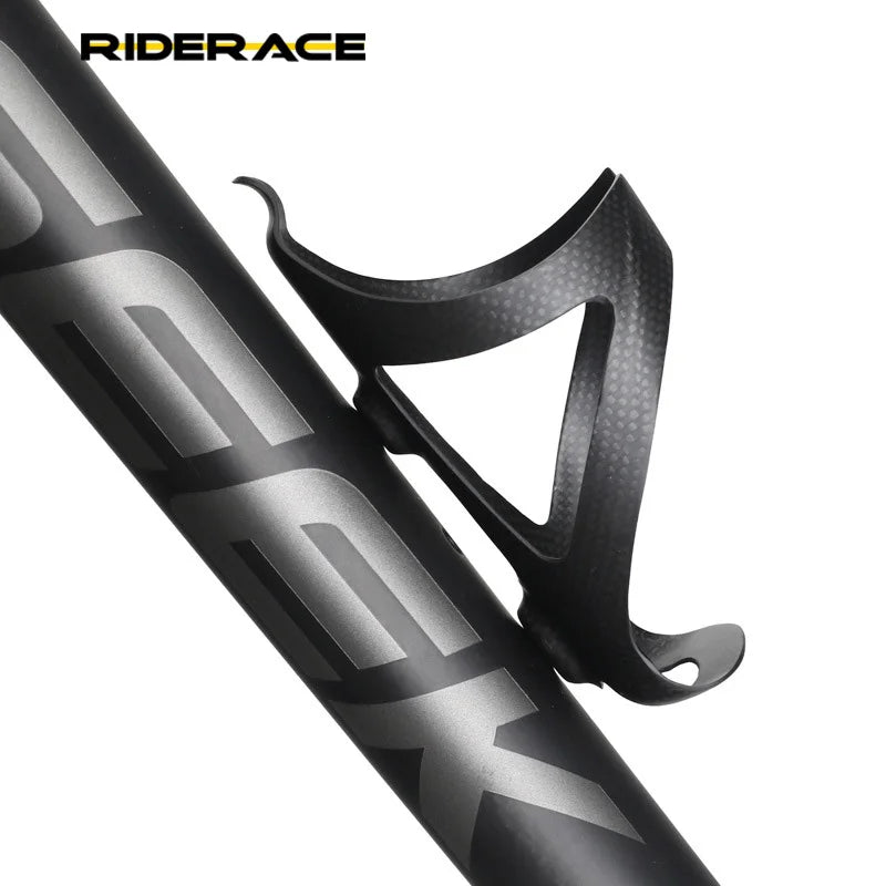 RIDERACE Full Carbon Fiber Bicycle Water Bottle Cage MTB Road Matte Bike Bottle Holder Ultra Light Cycling Rack Accessories