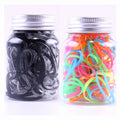 Mini Rubber Band Soft Elastic Bands for Kids Black Hair Braids Hair Cute Strawberry Bottle