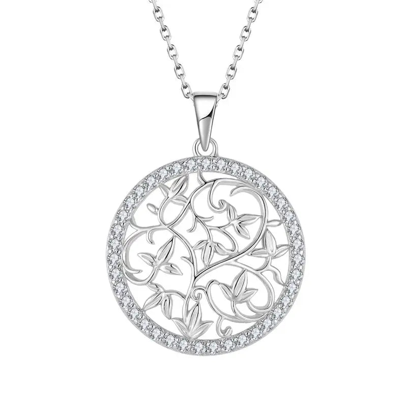 New Arrivals S925 Sterling Silver Plated Platinum Jewelry Women Pendant Necklace