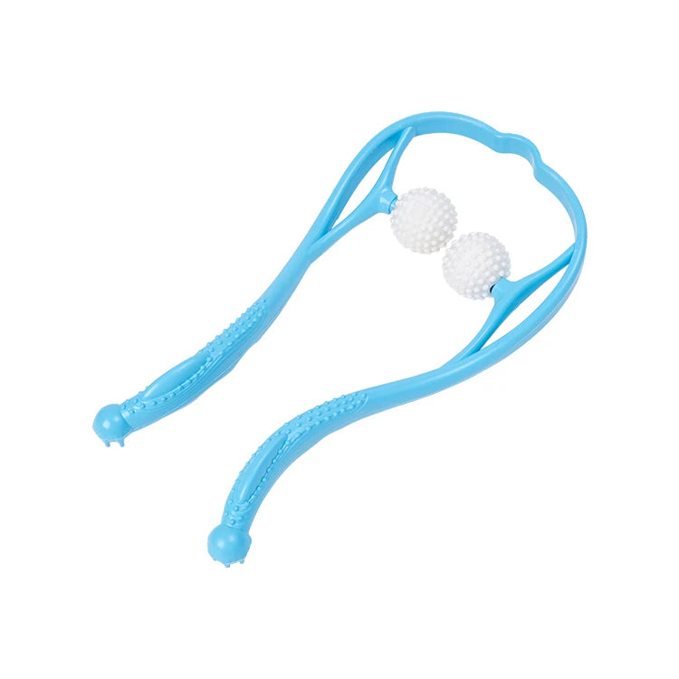 Neck Massager Clamp Neck Multi-function Kneading Shoulder Neck Guard Artifact Dredge Manual Roller Rodback Massager Pain Relief
