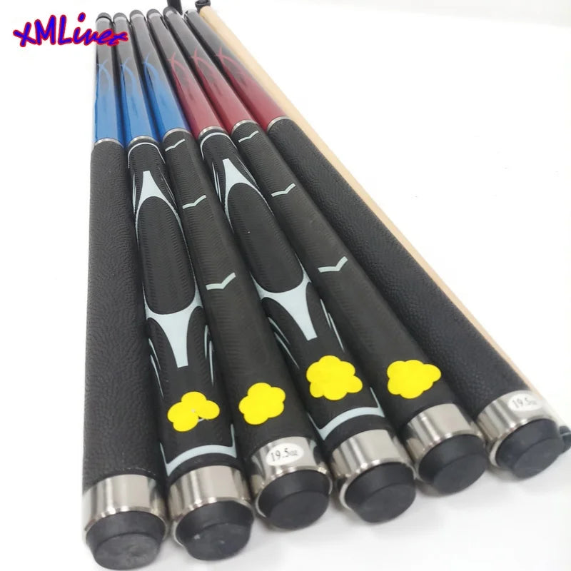 Xmlivet Rubber Handle Maple Colorful Decal Billiards Pool Cues 58inch 1/2 Split Uni-lock Pool Cue Sticks Wholesale MegaBDM