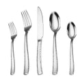Luxury Golden Wedding Silverware Stainless Steel Cutlery Hammer Flatware Set
