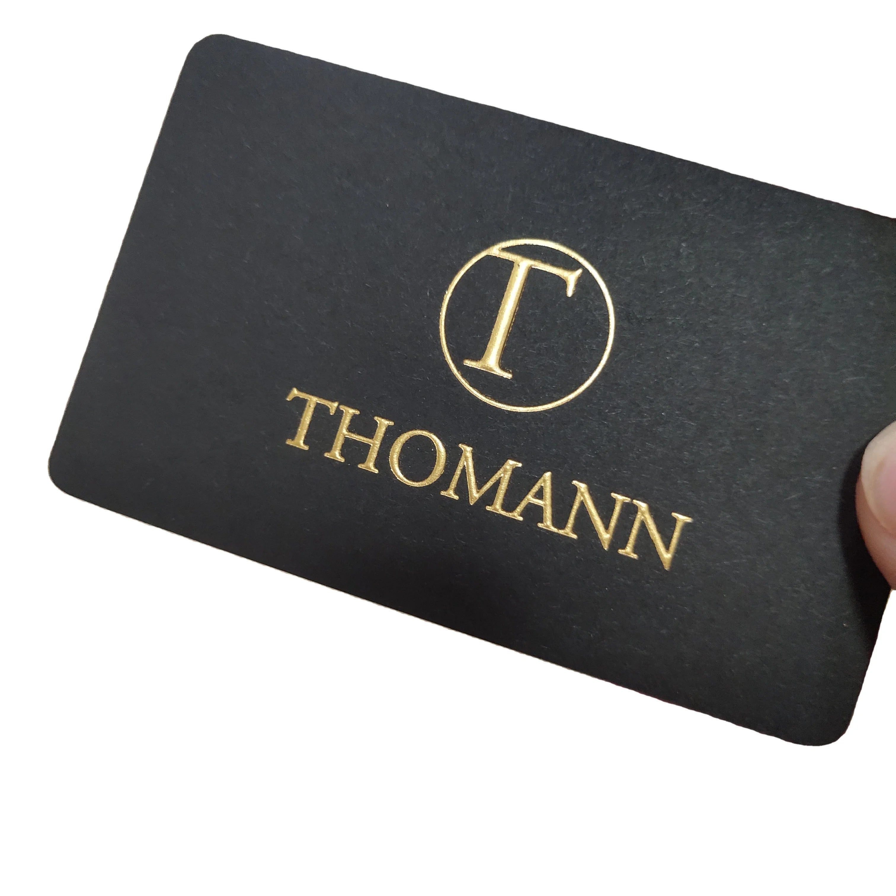 Luxury Gold Foil Stamping Business Cards High Quality Kraft Paper with Embossed Logo Letterpress Printing