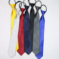 New Style Hot Sale Polyester Satin Necktie Zipper Tie Corbata Fina Con Cremallera Neckties with Zipper for Men