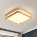 30W Changeable 3 Lamp Colors Acrylic Wood Ceiling Lights Fixtures for Bedroom