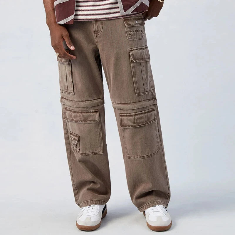 Mens Hiking Pants Convertible Boy Zip Off Shorts Lightweight Quick Dry Breathable Fishing Cargo Pants Men Wide Leg Pants Men