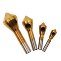 HSS Single Flute Titanium Coated Deburring Tool 55HRC Countersink Bit 90 Degree Chamfer Milling Cutter Professional