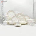 Luxury Tea Pot Gold Floral Design Service for 8 24 61 57-piece Tea Cup and Saucer Fruit or Dessert Bowls Dinnerware Set