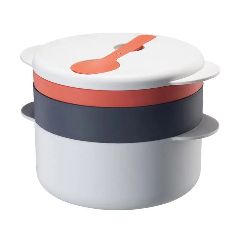 Food Container Rice Cooker for Microwave Oven Multifunctional Rice Cooker Home Restaurant Kitchen Food-Grade Two-Layer Steam Pot