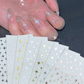 Wholesale Hot Sale Newest Silver Nail Sticker Shiny Heart Fashion Design Nail Art Decor 3D Adhesive Manicure Tools