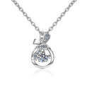 Factory Wholesale 925 Sterling Silver Cute Necklace 0.3ct Moissanite Gemstone Pendant Sterling Silver Jewelry for Women