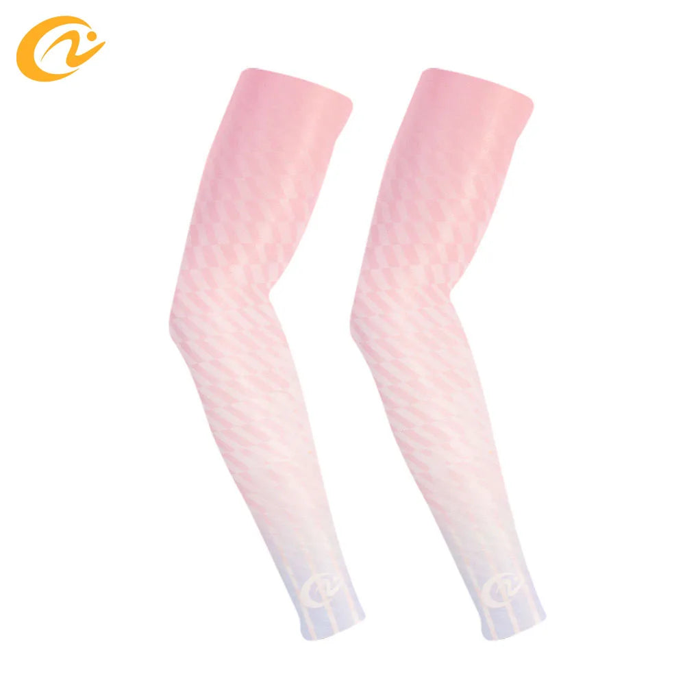 Customizable UPF50+ Seamless Ice Cooling Outdoor Sports Sleeves 2025 Fashion Cycling Protective Unisex Arm Sleeves