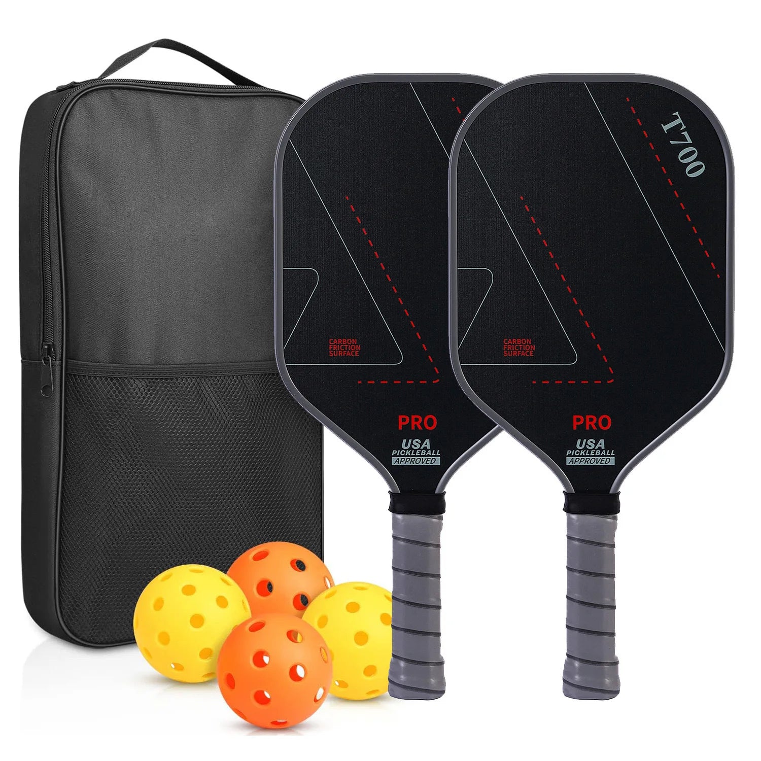 Thermoformed Wholesale Pickle Ball Paddle  Custom Logo Raw Carbon Glass Fiber Pickleball Paddle