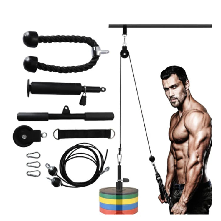 Home Gym Fitness Lift LAT Pull Down Cable Pulley