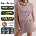 Half-Zip Tank Elegant Top All-day Comfort Grown on Neckline Panel Open Hem Relaxed Silhouette Construction Loose Sleeveless Tank