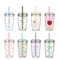 Wholesale Bulk  clear Plastic Straw Cup with Lid Custom Double Wall Custom Acrylic Mug Water Plastic Coffee Tumblers Cups