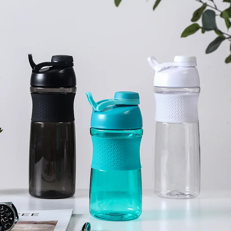 Custom Logo Printing Classic Loop Top Couple Set White Portable Bender Plastic Shaker Big Gym Water Bottle