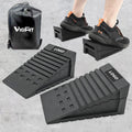 VIGFIT Gym Pair Adjustable Non-slip Nature Rubber Ramp Weightlifting Calf Stretcher Slant Board Squat Wedge Block(4PCS)