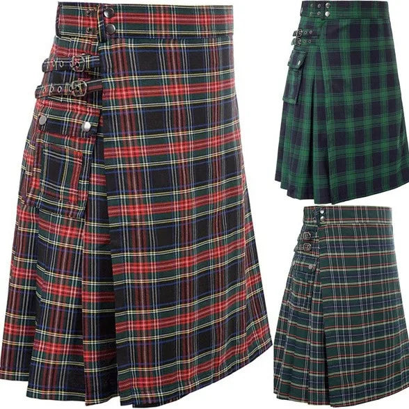 Kilt for Men Traditional Highland Tartan Utility Kilt Scottish Mens Kilt