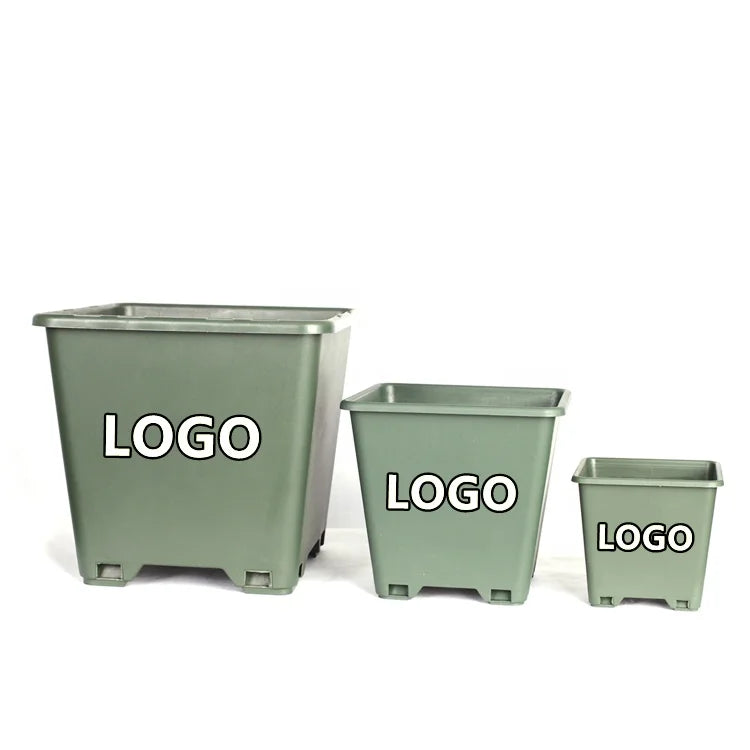 Planter Square Shaped Wholesale Garden Mini Flower Pots Suppliers Nursery Plastic Eco-Friendly Durable Drainage Hole 2021 New