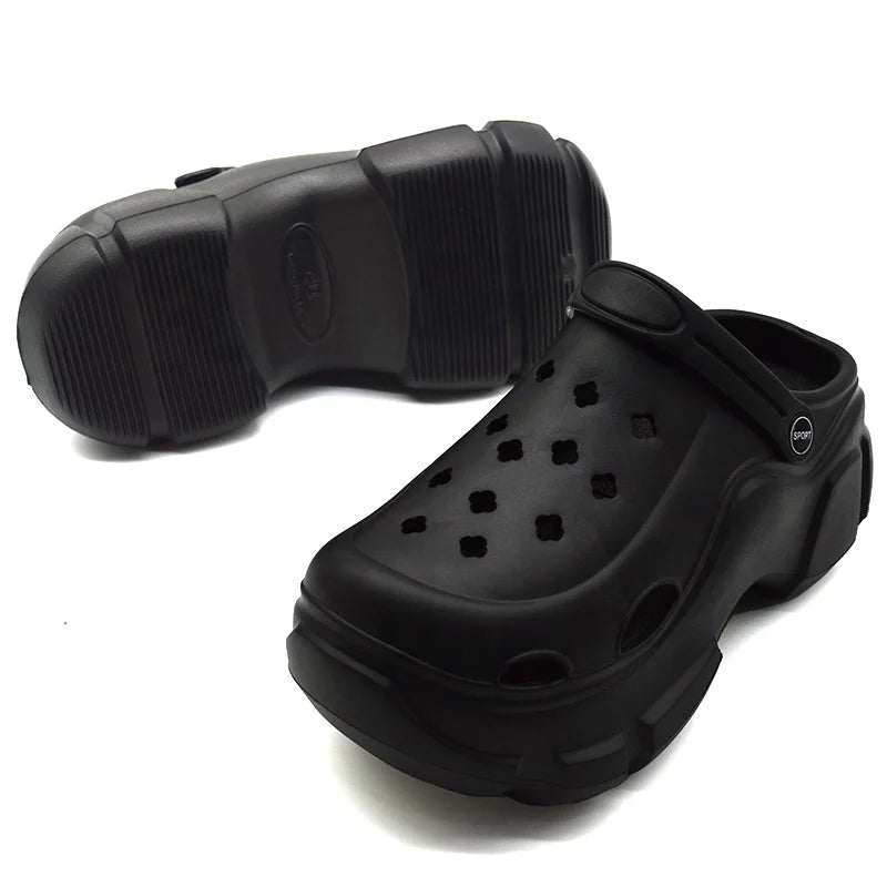 Women's Summer Eco-friendly EVA Clog Shoes High Heel Garden Clogs Made From Raw Material