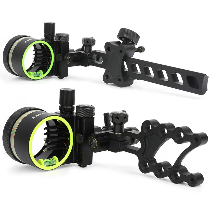 Archery 5 Pin Sight Four-way Adjustable 0.019" Fiber Optic Pins for Shooting Compound Bow Outdoor Hunting Right Hand
