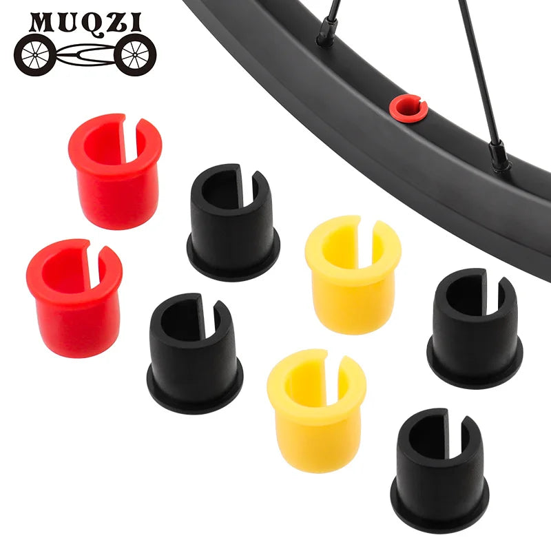 MUQZI Bike Valve Adapter Schrader Valve Rim Convert to Presta Valve Inner Tube Adapter O-ring Plastic Plug