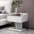 HANYEE Smart Furniture Bedroom Square Bedside Table Wireless Charging Storage Drawer Cabinet Bedside Table