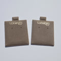 Custom Double Sided Suede Microfiber Square Card Plate Logo Imprinted Jewelry Container with Inner Support for Earrings Necklace