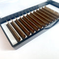 Transparent Box Colorful Eyelash Colored Multiple Colors Faux Mink Silk Volume Dark Brown Individual Eye Lashesh Lash Extension