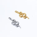 Wholesale Stainless Steel Jewelry Silver/Gold Animal Snake Charms Pendant Jewelry Bracelet Necklace Making Supplies