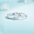 Anillos De Pareja Silver Plated Couple Jewelry Rose Flower Opal Couple Ring Love Couple Ring Men and Women Jewelry