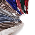 Women's New Soft Faux Silk Satin Head Scarf Solid Color Bright Shawl for Spring and Autumn Customizable Logo