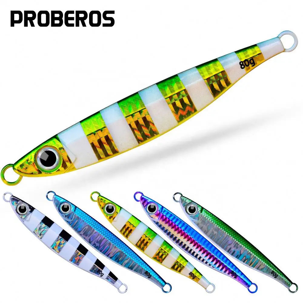 High Quality Metal Jig 14G 21G 28G 40G 60G 80G Sinking Lure Shore Casting Jigging Lead Fish Sea Fishing Luminous Jigs Hard Bait