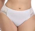 Solid Color High Cut Everyday Knitted Breathable Eco-Friendly Plus Size Women's Lace Panties 5XL