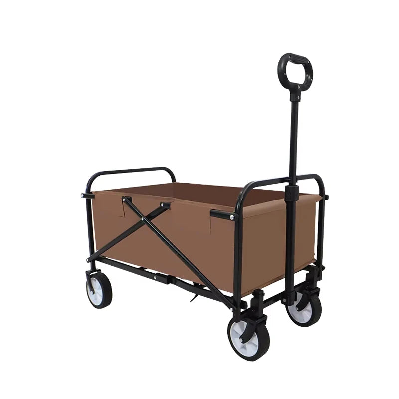 2025 Hot Sale Large Oxford Fabric Steel Lightweight Foldable Trolley Outdoor Picnic Beach Camping Wagon