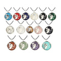 Women Natural Stone Angle Pendants Necklace 18" Black Cord  Fairy stick shape multi Colors types Round stones for jewelry making