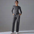 Best Selling 2026 Collection Women's Yoga Set Reversible Waterproof Highly Fashionable Unique Style Breathable Nylon Solid