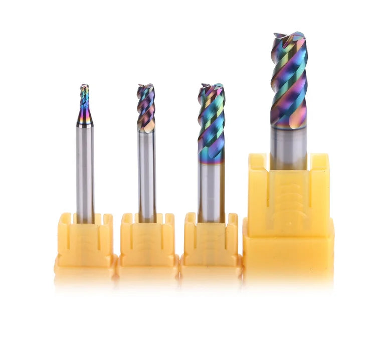 3F HRC55 DLC Coating Carbide End Mill General-purpose Lathe Ball Nose 3 Flutes Milling Cutter Precision 0~-0.002mm 3-Year