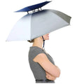 Umbrella Manufacturer China Portable Waterproof Outdoor Head Hat Umbrella Hands Free Hat Umbrella With Logo Printing 14 Inch*8K